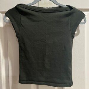 Women’s short sleeve ribbed bodycon t-shirt